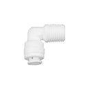 Adaptador macho 90 grados rosca 3/8" y conector rapido para tubo 3/8"