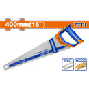 Serrucho 16" 400mm 7TPI Espesor: 0.9mm con Protector de Dientes. Sierra de mano