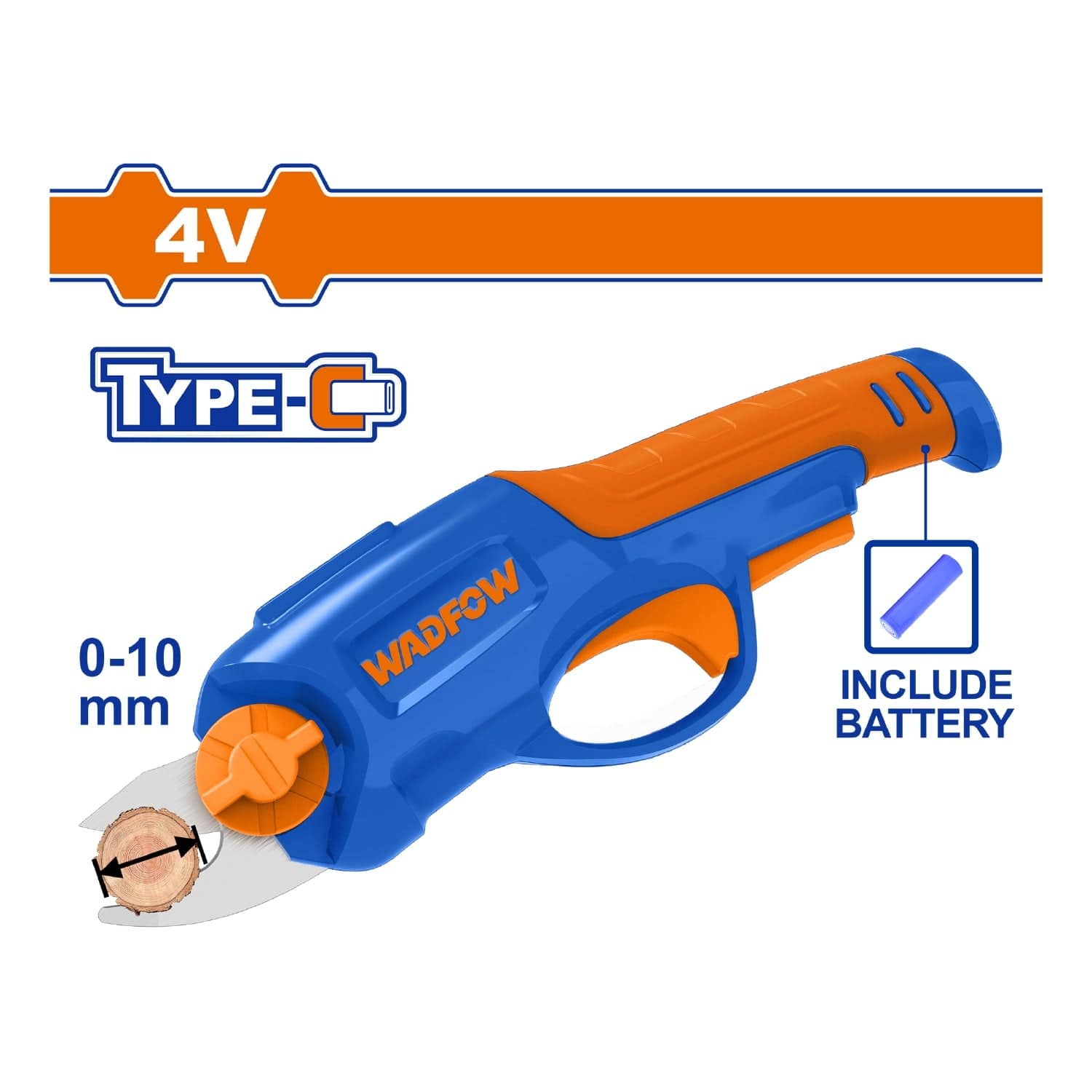 Tijera Para Podar Inalámbrica 4V Diámetro 10Mm De Cuchilla Intercambiable Cable USB Por Separado.