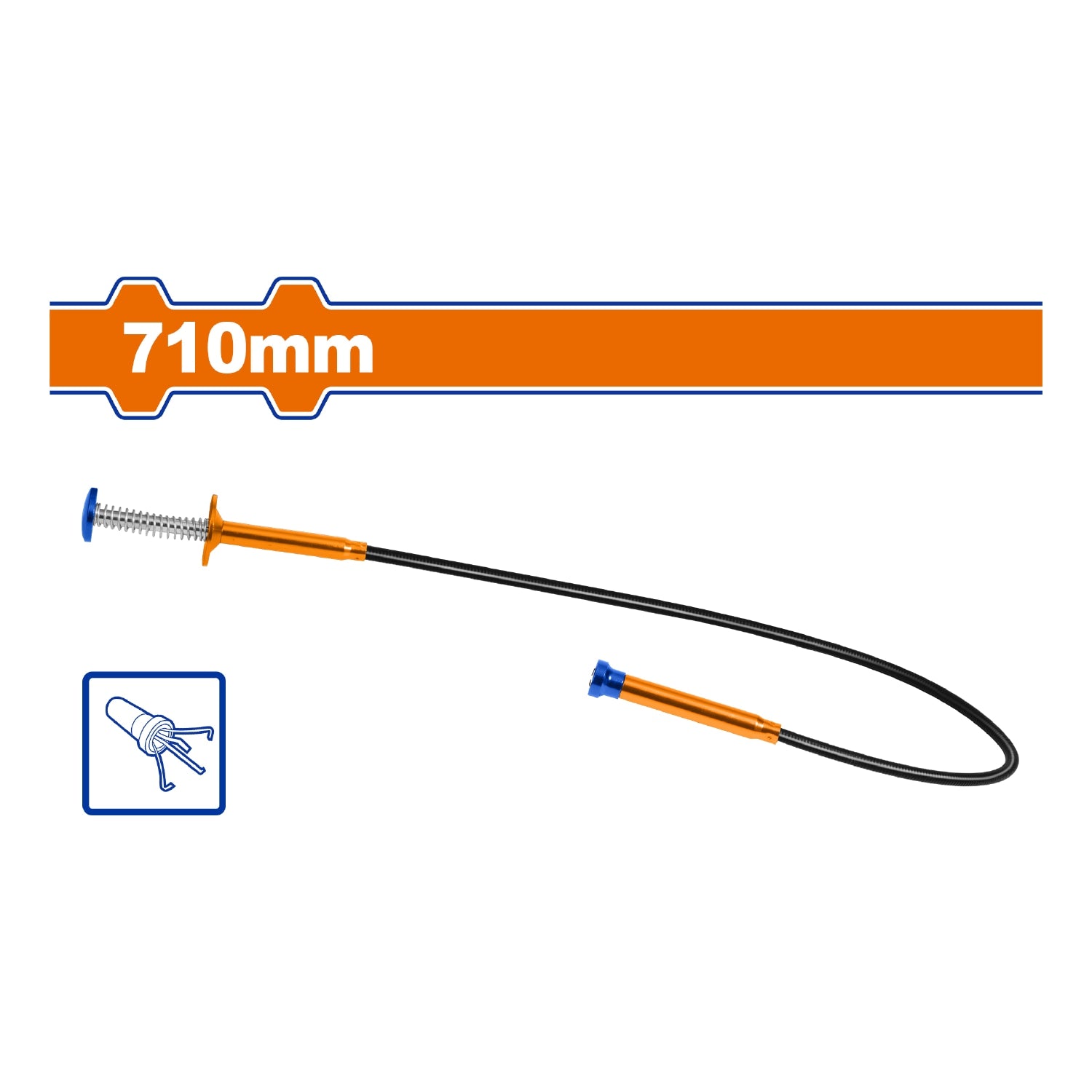 Recogedor Flexible con garra Longitud 710mm Capacidad agarre 750g Mango de plástico.