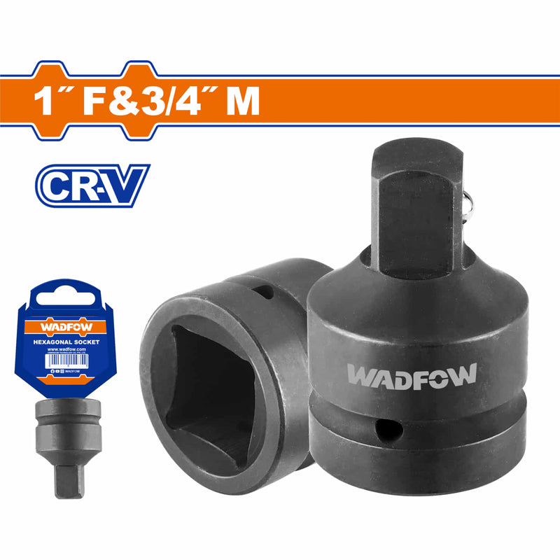 Adaptador para dado de Impacto 1"(H)& 3/4"(M) Cr-V Tratamiento térmico.