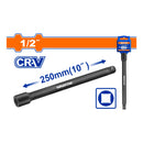 Barra de extensión de impacto de 1/2" Longitud 10" Material: Cr-V Tratamiento térmico. Cromado.