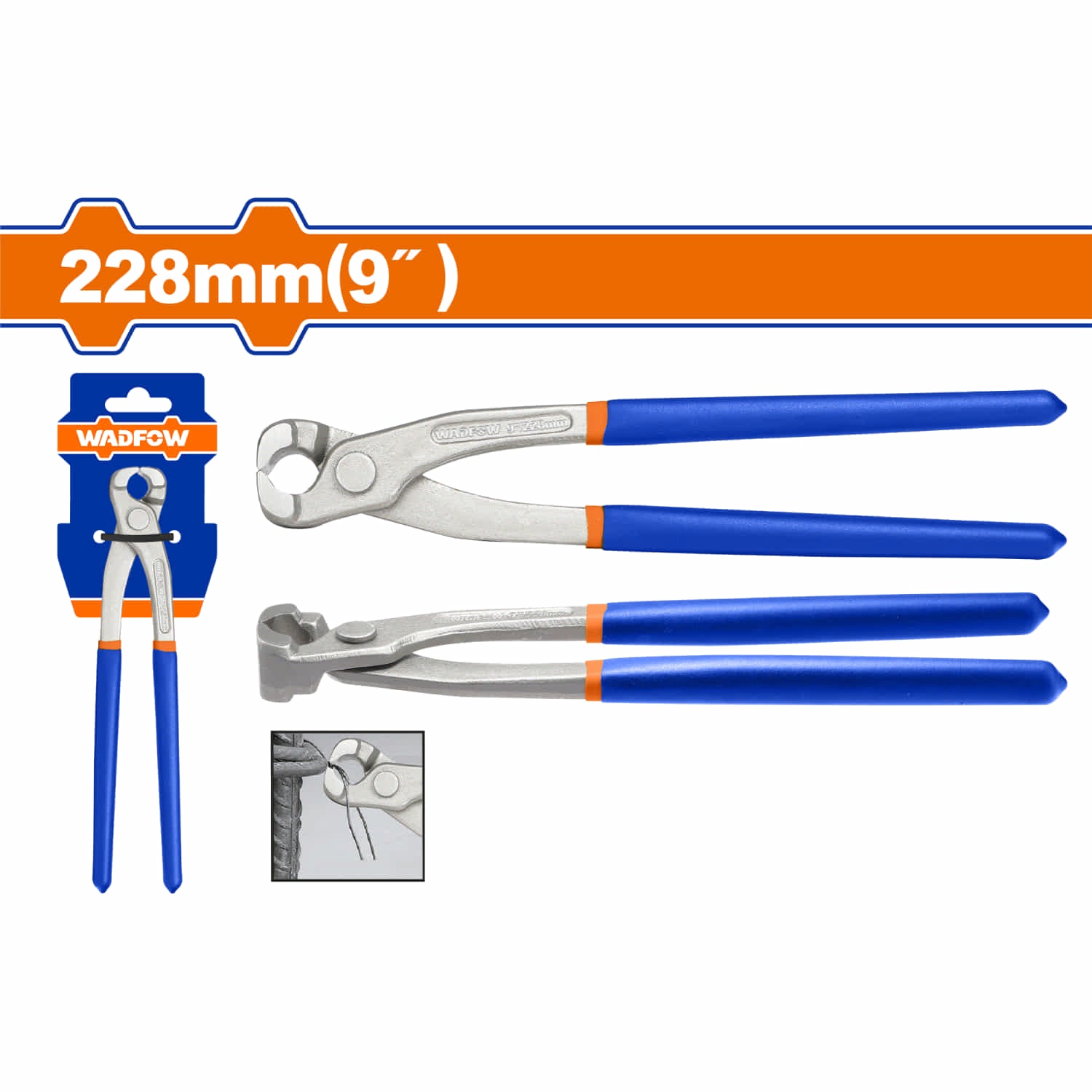 Alicate de Conejo 8" Pulido y antióxido. Con mango de plástico. Ideal para cables.