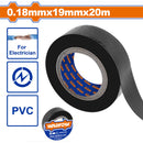 Gutapercha Tape Eléctrico de PVC puro 19mmx20m Color Negro. Resistente al Fuego. Cinta Aislante.