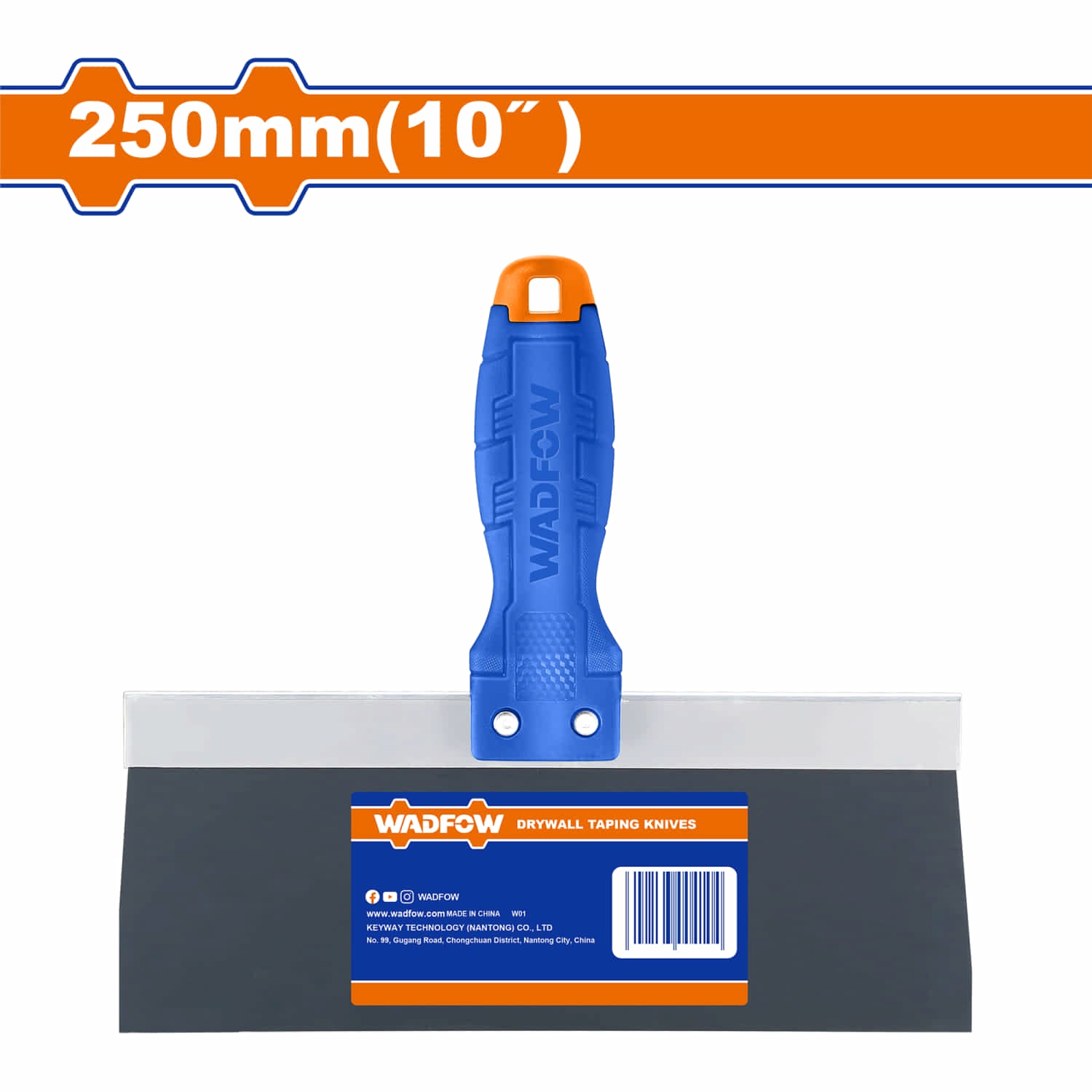 Espátula Para yeso Drywall 10" Acero Inoxidable Con Hoja recta. Ideal Para Enmasillar Yeso.