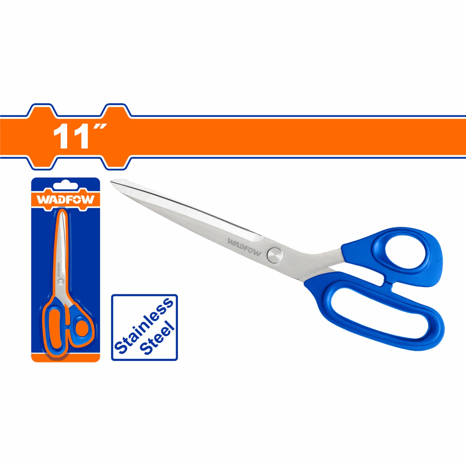 Tijera de sastre para uso en textiles 11" Acero Inoxidable Grosor 3mm Tijera de Modista. Alta Costura.