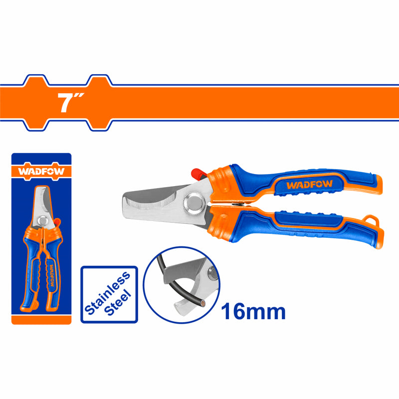 Cortador de Cable Resistente 7" Acero Inoxidable. Corte Max: 16mm Diseño único. Superficie Arenada. Ideal para cortar cables.