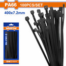 Zunchos Plásticos 100 piezas. Negro. Nylon. Long. 400mm.