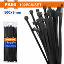 Zunchos Plásticos 100 piezas. Negro. Nylon. Long. 500mm.