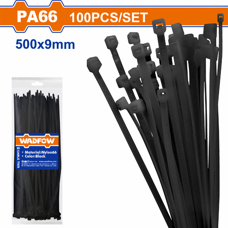 Zunchos Plásticos 100 piezas. Negro. Nylon. Long. 500mm.