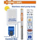 Bomba de pozo profundo solar 72V 1100W (1.5HP) 87m Flujo 6.5m³/h No incluye panel solar.