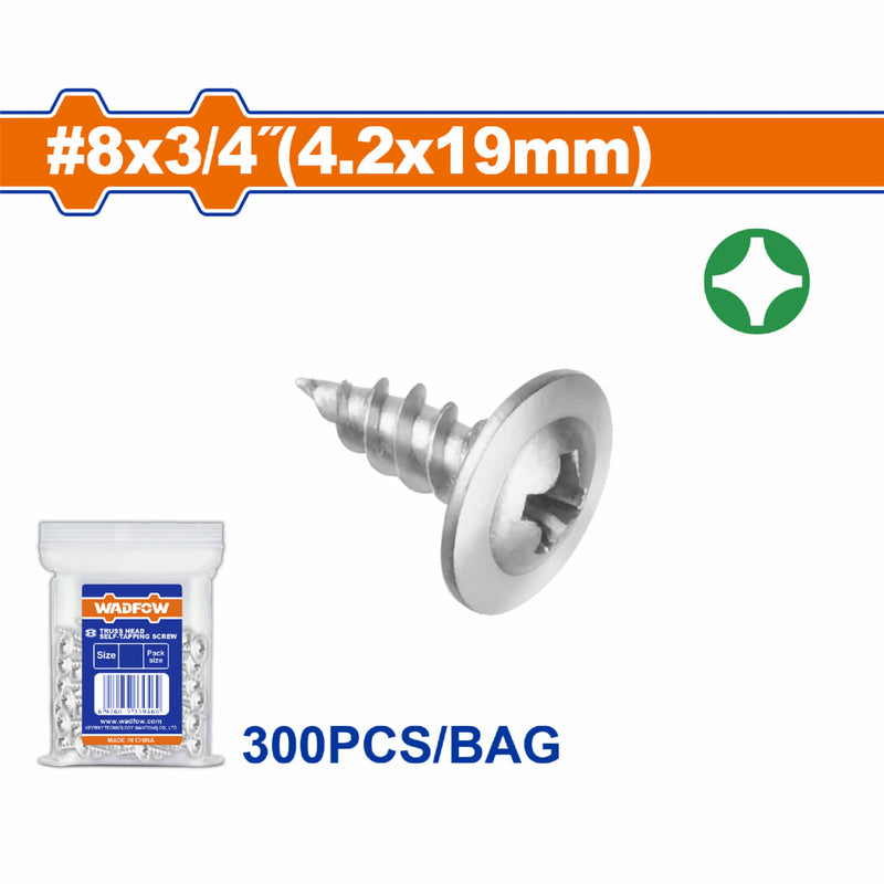 Tornillos autoroscantes. Phillips. Cabeza Truss.