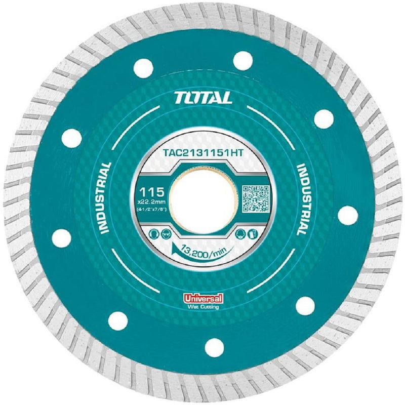 Disco de Corte de Diamante Ultrafino. 115 X 22.2 mm. Ancho del Blade: 8 mm.