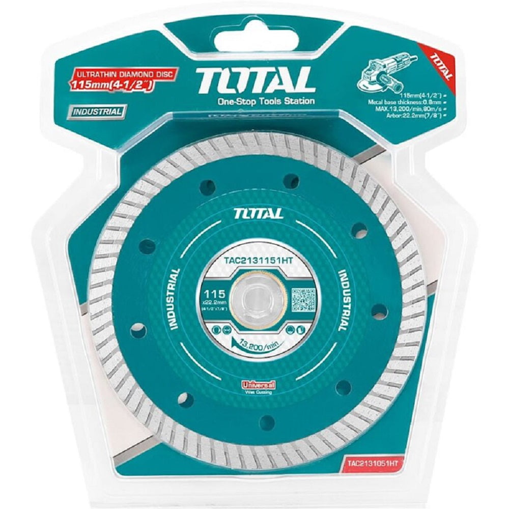 Disco de Corte de Diamante Ultrafino. 115 X 22.2 mm. Ancho del Blade: 8 mm.