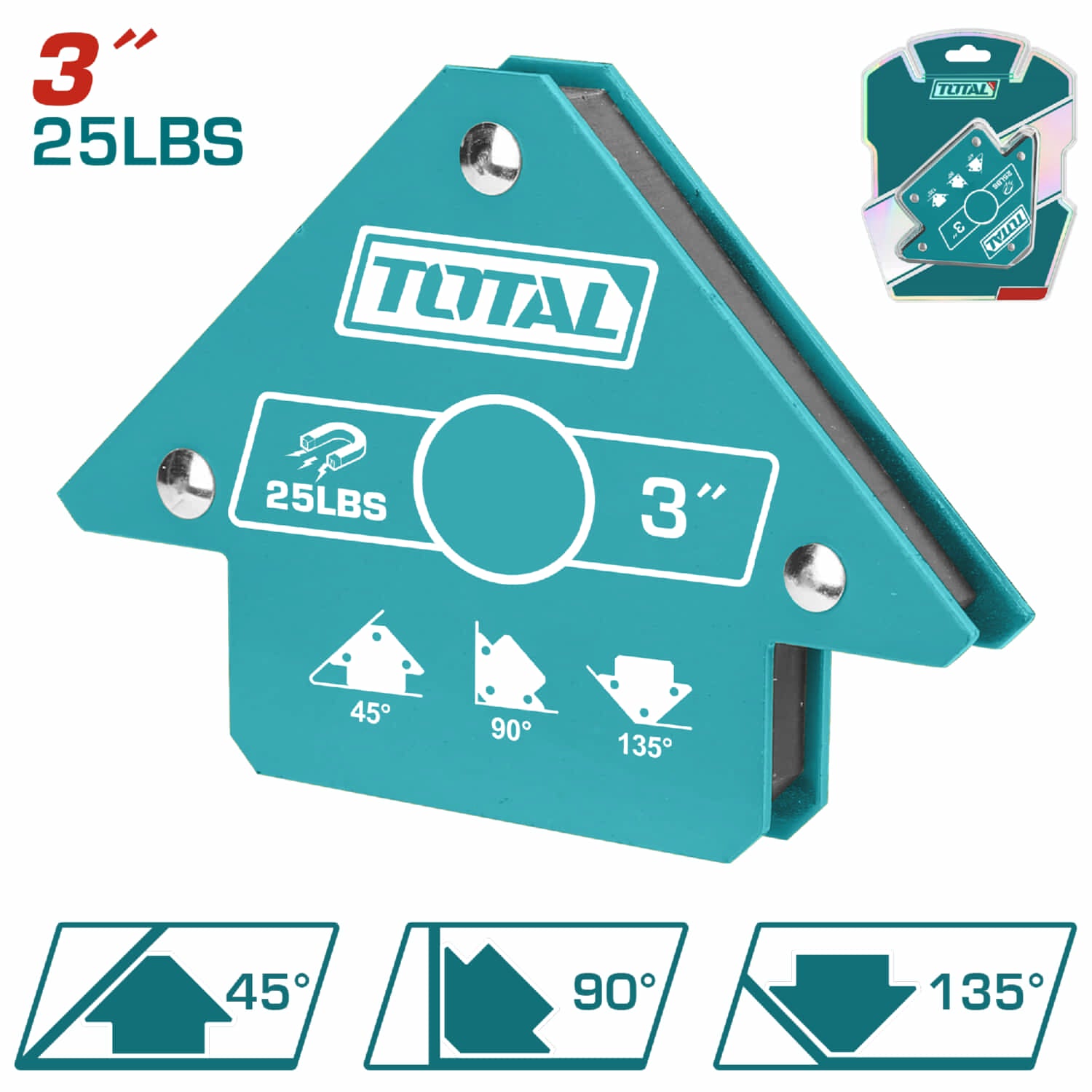 Soporte de Soldadura Escuadra Magnetica de 3"
