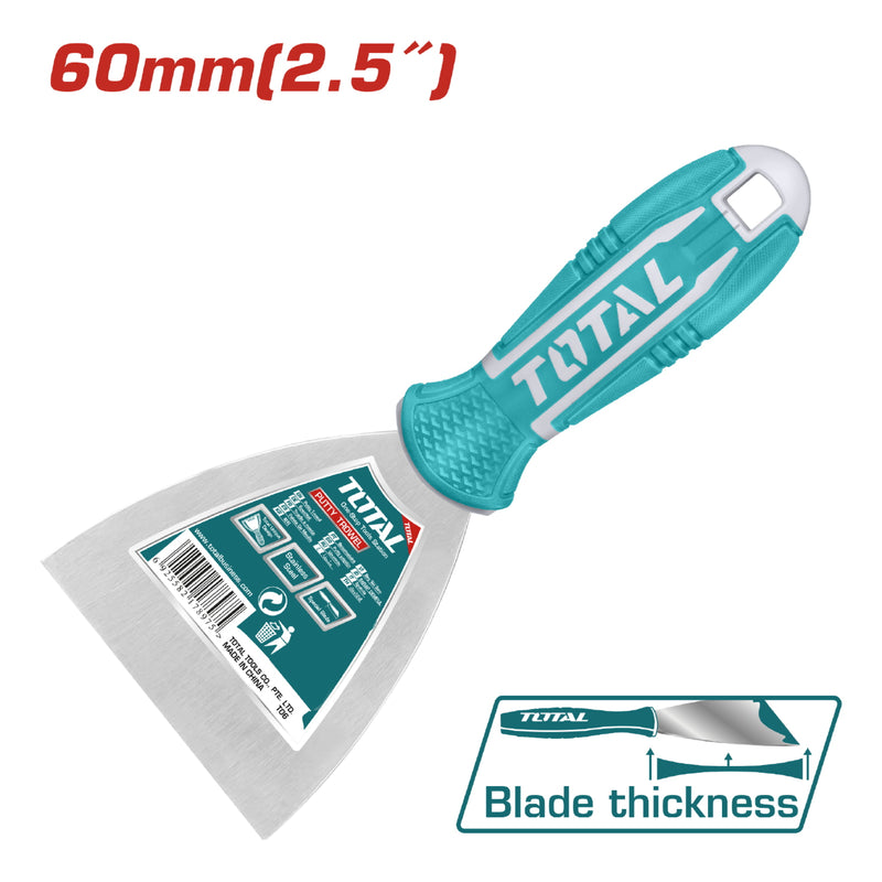 Espatula de 60 mm. Acero inoxidable. Mango comodo.