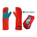 (1 Par) Guantes De Soldador Largos De 16". Cocido Con Kevlar Para Evitar Que Se Queme.