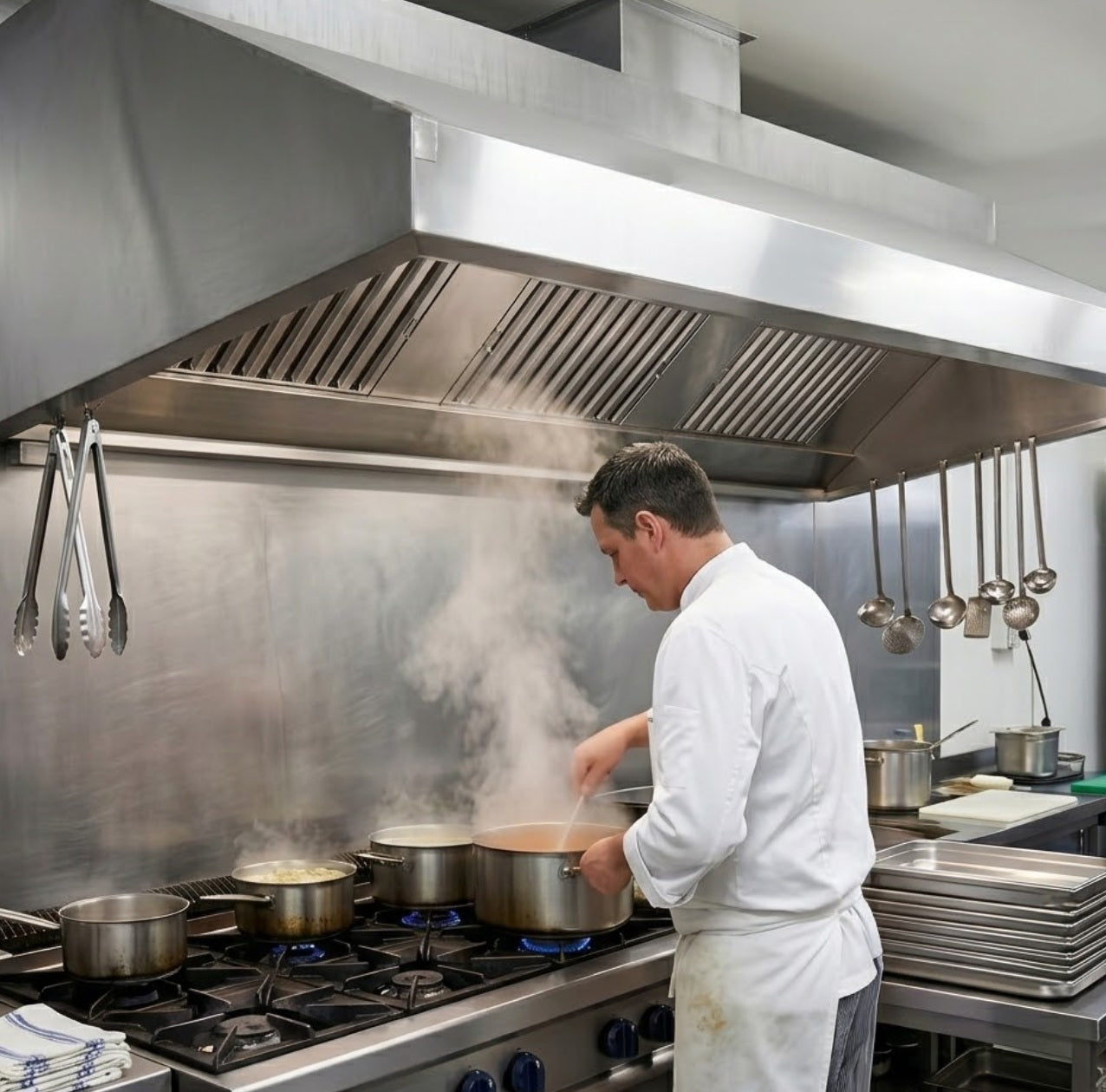 CAMPANA DE EXTRACCION DE 180 CM INCLUYE 3 FILTROS DE GRASA. Extractora de acero inoxidable 1.2 mm 304 industrial para restaurantes