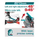 Ingleteadora de Batería litio 20V 8-1/4" (210mm) x 25.4mm (1").