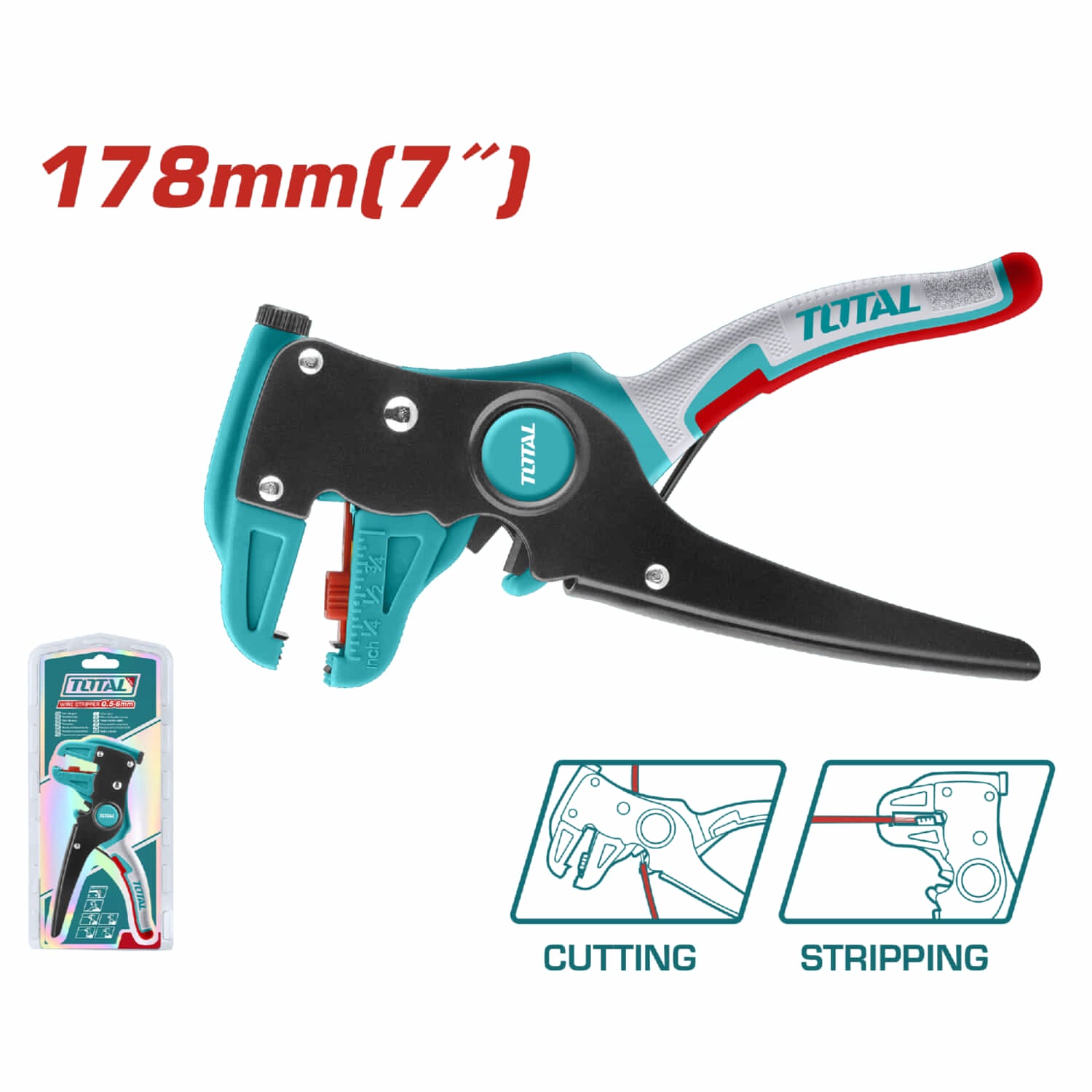 Pela cables electrico de 0.5 a 6 mm. Incluye funcion de corte 175*85mm 65Mn
