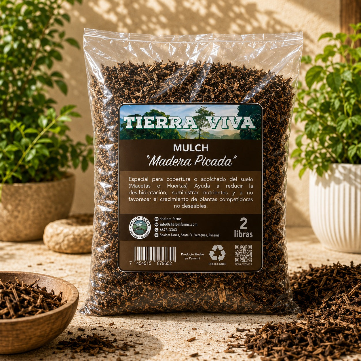 Mulch Madera Picada 2 libras
