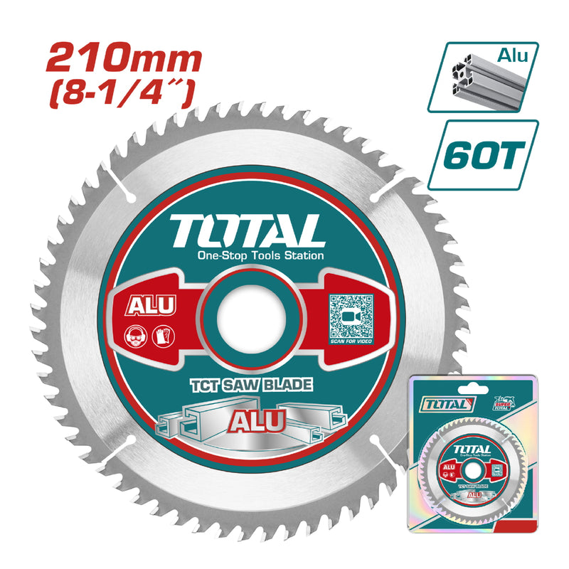Disco corte aluminio TCT 210mm (8-1/4") 60T