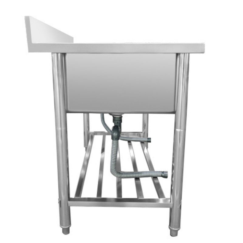 Fregador doble 1200 x 700 x 900 mm. Acero inoxidable. Medida de la Tina 520mm x 520 mm x 300 mm 1.2mm