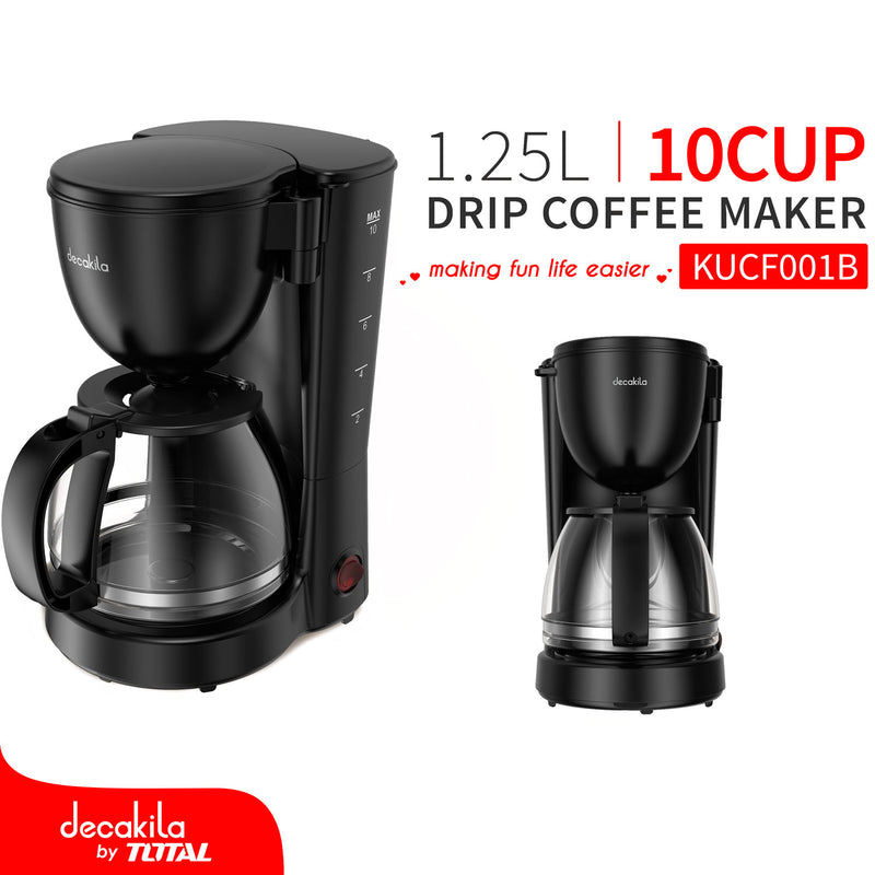 Cafetera 10 tazas 750W. Filtro de nylon permanente