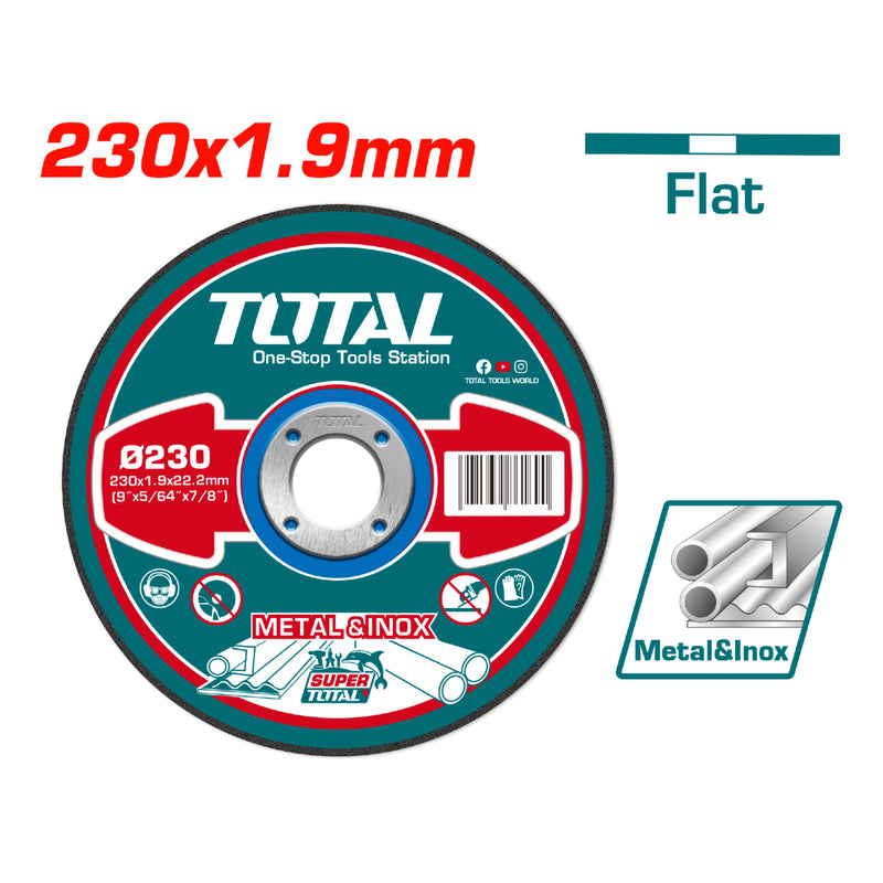 Disco de corte para metal plano 230 MM ( 9" ) X 1.9MM ( 5/64")X 22.2MM ( 7/8" )