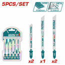 5pza juego de cuchillas mixtas  2 madera, 2 metal, 1 aluminio Alta calidad igual a Irwin.