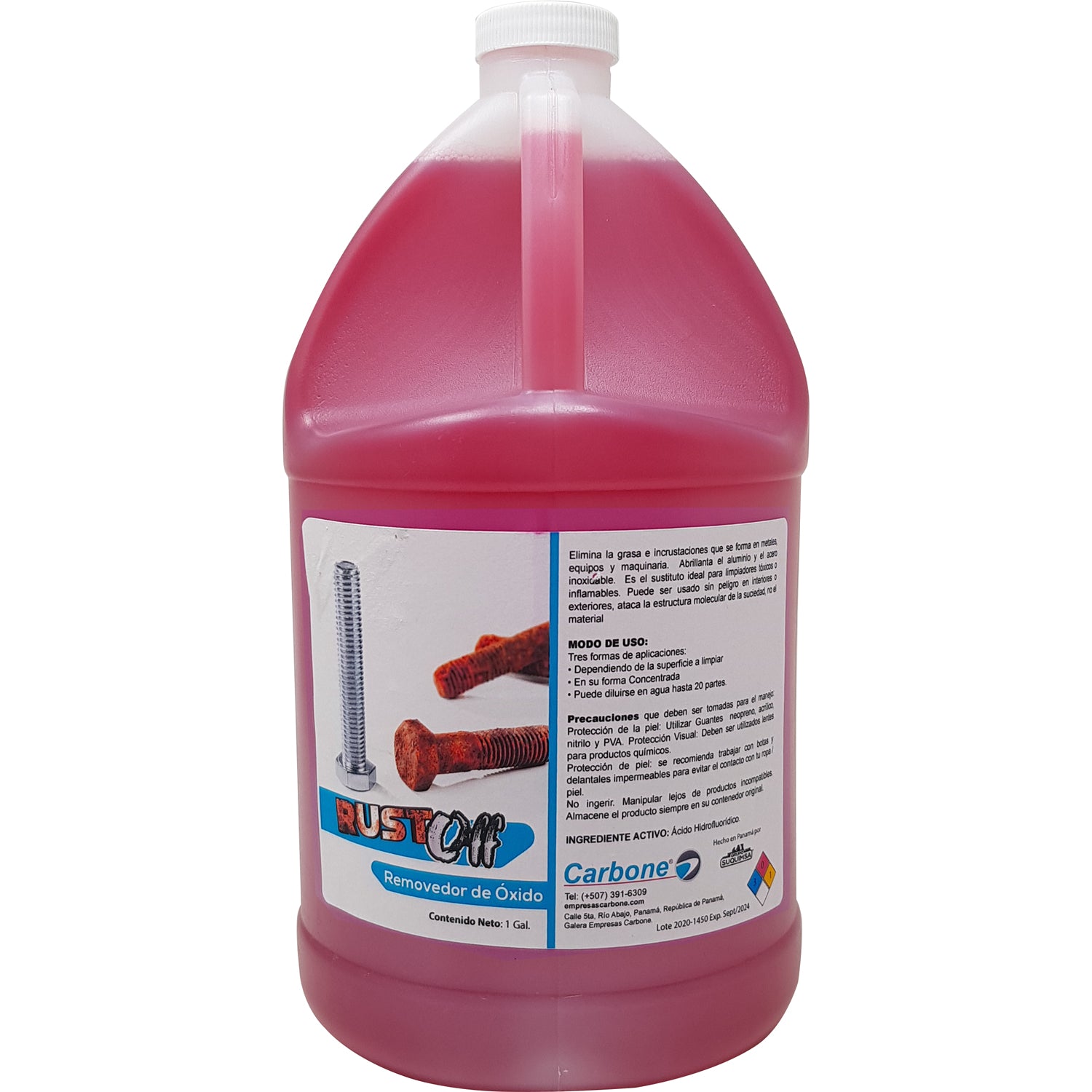 Rust Off. 1 galon. Removedor de Oxido grasa e incrustaciones en metales equipos y maquinarias