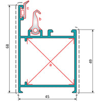 Serie Perimetral Abatible de 45 mm