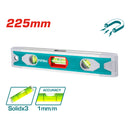 Nivel de burbuja 225mm aluminio y ABS. Con iman. Alta calidad indestructible.