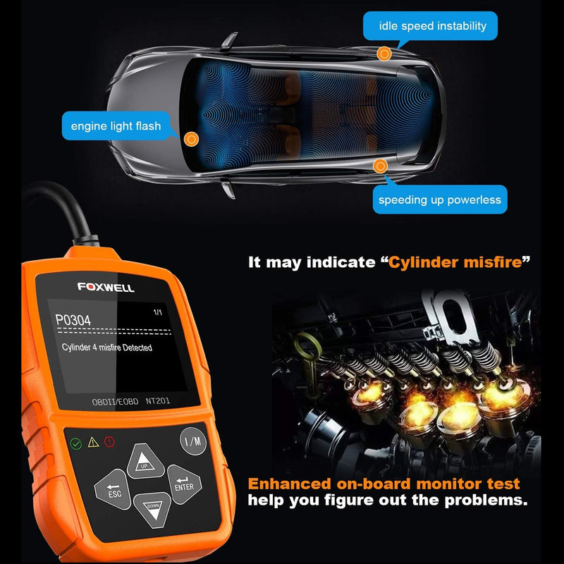 Herramienta de exploracion de diagnostico OBD II, escaner detector de fallas para auto.