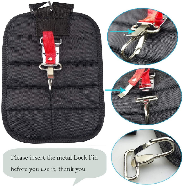 Soporte Colgador Arnés para cargar desmalezadora wira corta grama de nylon. Color negro.