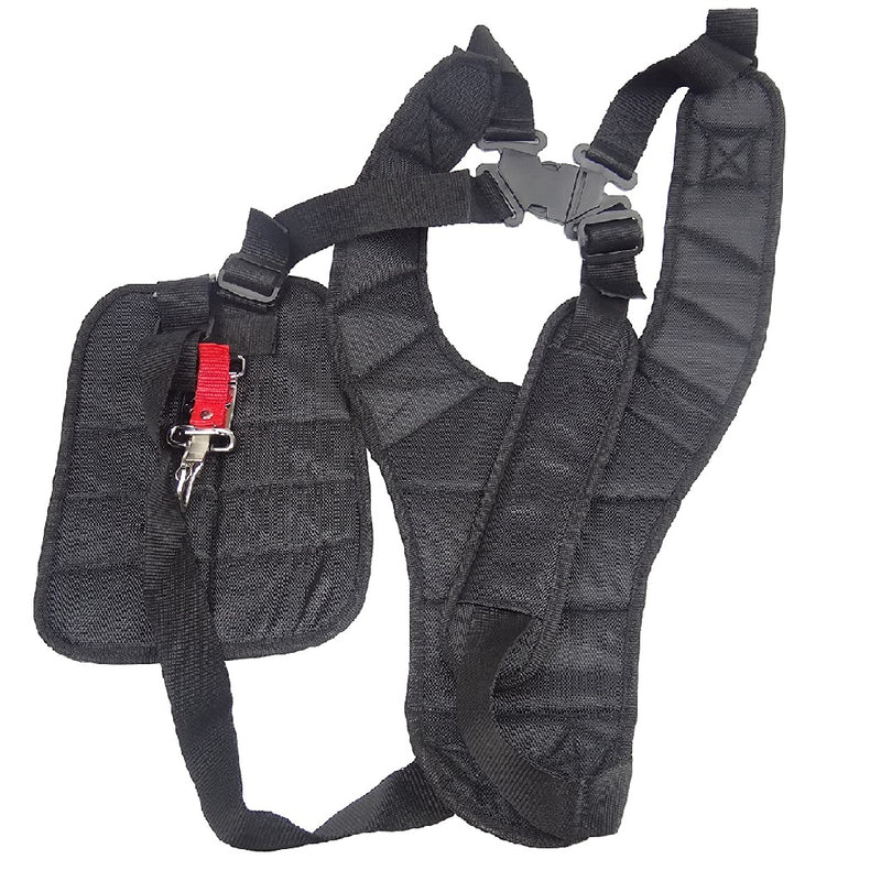 Soporte Colgador Arnés para cargar desmalezadora wira corta grama de nylon. Color negro.