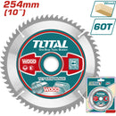 Disco corte madera 254mm(10") 60T,Anillo reductor(mm) 25.4;16