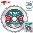 Disco corte para aluminio 305mm(12") 120T,arbor:30mm 16mm y anillo 25.4mm