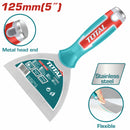 Espatula de 125 mm. Acero inoxidable. Mango comodo.