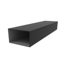 TR-11 Tubo Rectangular  3" x 1 3/4"  Espesor 1.5 mm. Largo 5.85 mts. Acabado Anodizado Negro 15 M