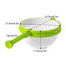 Centrifugador de Verduras y Frutas con Giro Manual y Canasta Desmontable. Secador de ensaladas Lechuga y Vegetales. Escurridor Giratorio. Colador.