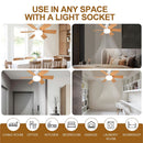 Abanico de Techo 20" Socket E27 con Luz LED 3 Tonos 3000/4000/6500K, 1900 Lúmenes, 6 Aspas, 3 Velocidades, 520x185mm. Color madera.