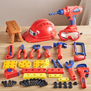 Herramientas de Juguete para Niños. Set de 47 Piezas con Taladro Eléctrico y Casco. Juego de Construcción Educativo.