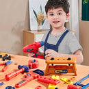 Herramientas de Juguete para Niños. Set de 47 Piezas con Taladro Eléctrico y Casco. Juego de Construcción Educativo.