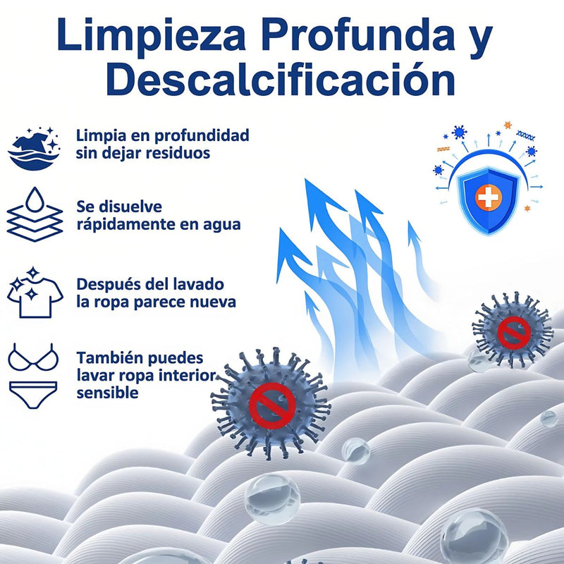 Hojas de Detergente Ultrafinas y Concentradas – Se Disuelven en Lavadora (Pack de 120). Deja la ropa olorosa y suave. Jabón para lavar