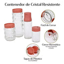 Especieros para cocina. Frascos de Vidrio Herméticos para Especias y Condimentos (Set de 12 Piezas). Organizadores con tapa.