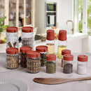 Especieros para cocina. Frascos de Vidrio Herméticos para Especias y Condimentos (Set de 12 Piezas). Organizadores con tapa.
