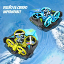 Juguete 3 en 1 para Niños con Control Remoto: Auto, Dron Volador y Lancha Acuática.