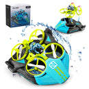 Juguete 3 en 1 para Niños con Control Remoto: Auto, Dron Volador y Lancha Acuática.