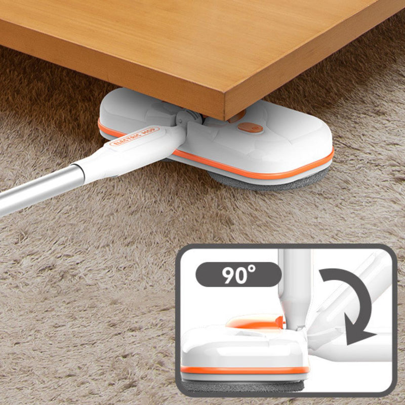 Mopa Eléctrica Inalámbrica con Autolimpieza. Barre, Trapea y Desinfecta. Tanque 750ml, Luz LED y Cabezal Giratorio 90° (Incluye Cubo).